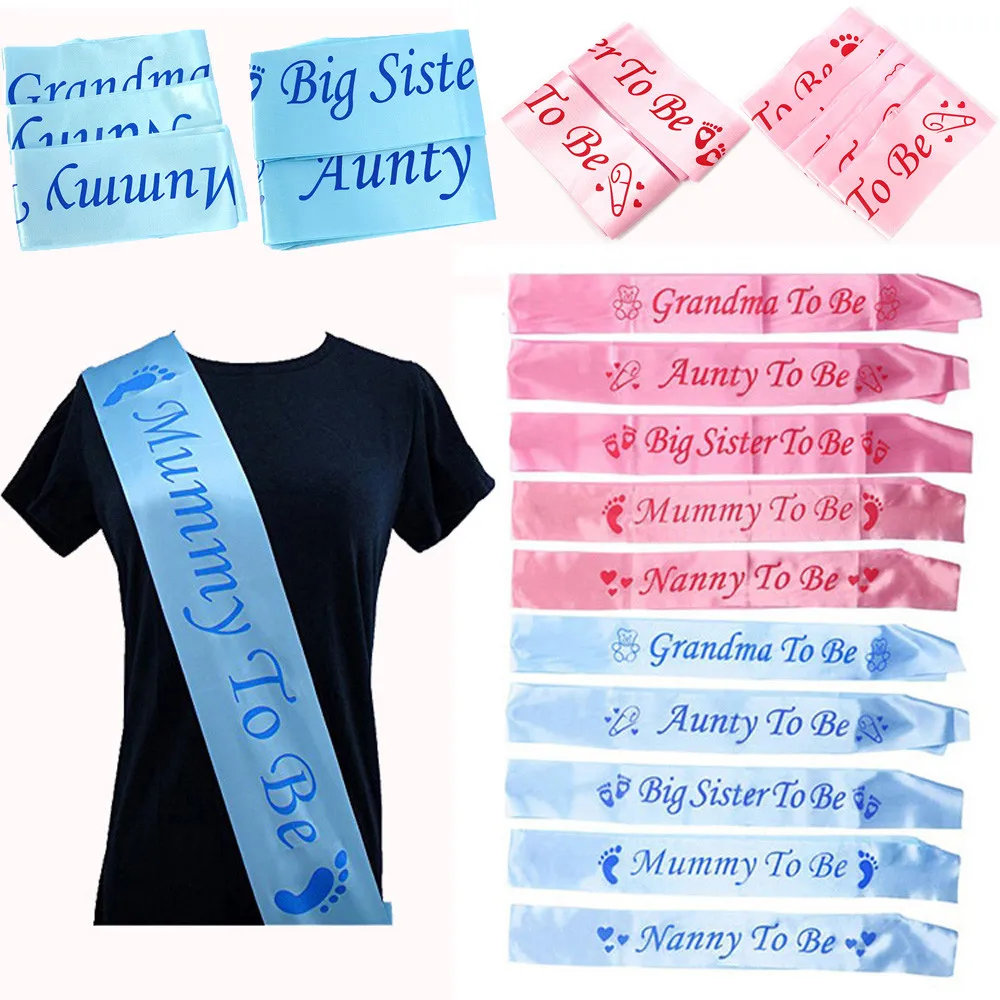 

New Arrival Party Favors Mummy Nanny Aunty Grandma Big Sister To Be Party Sash Shoulder Strap Banner Party Supplies