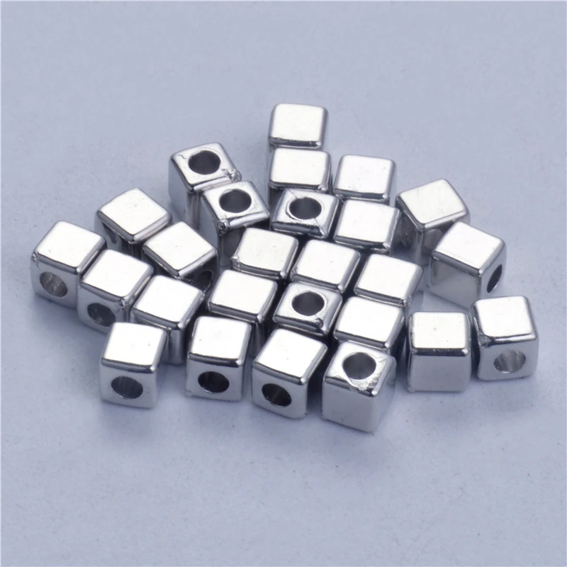 200pcs/lot 3mm/4mm/5mm Rhodium Gold Square CCB Plastic Seeds Beads Diy Charm Spacer For Jewelry Making | Украшения и аксессуары