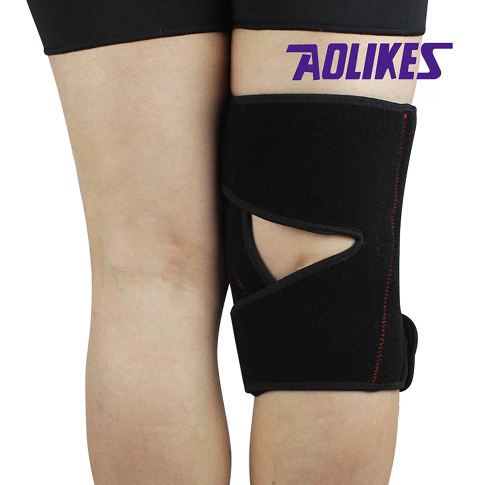 AOLIKES 1 قطعة قابل للتعديل كرة السلة الركبة الوسادة الركبة دعم تستجمع قواها حامي الرضفة لتشغيل الطائرة تنس الدراجة
