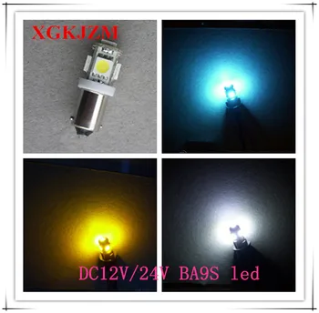 

High quality 5 SMD DC12V/24V BA9S led Warning lights signal led DC12V/24V T10 Instrument indicator lamp 5pcs / lot