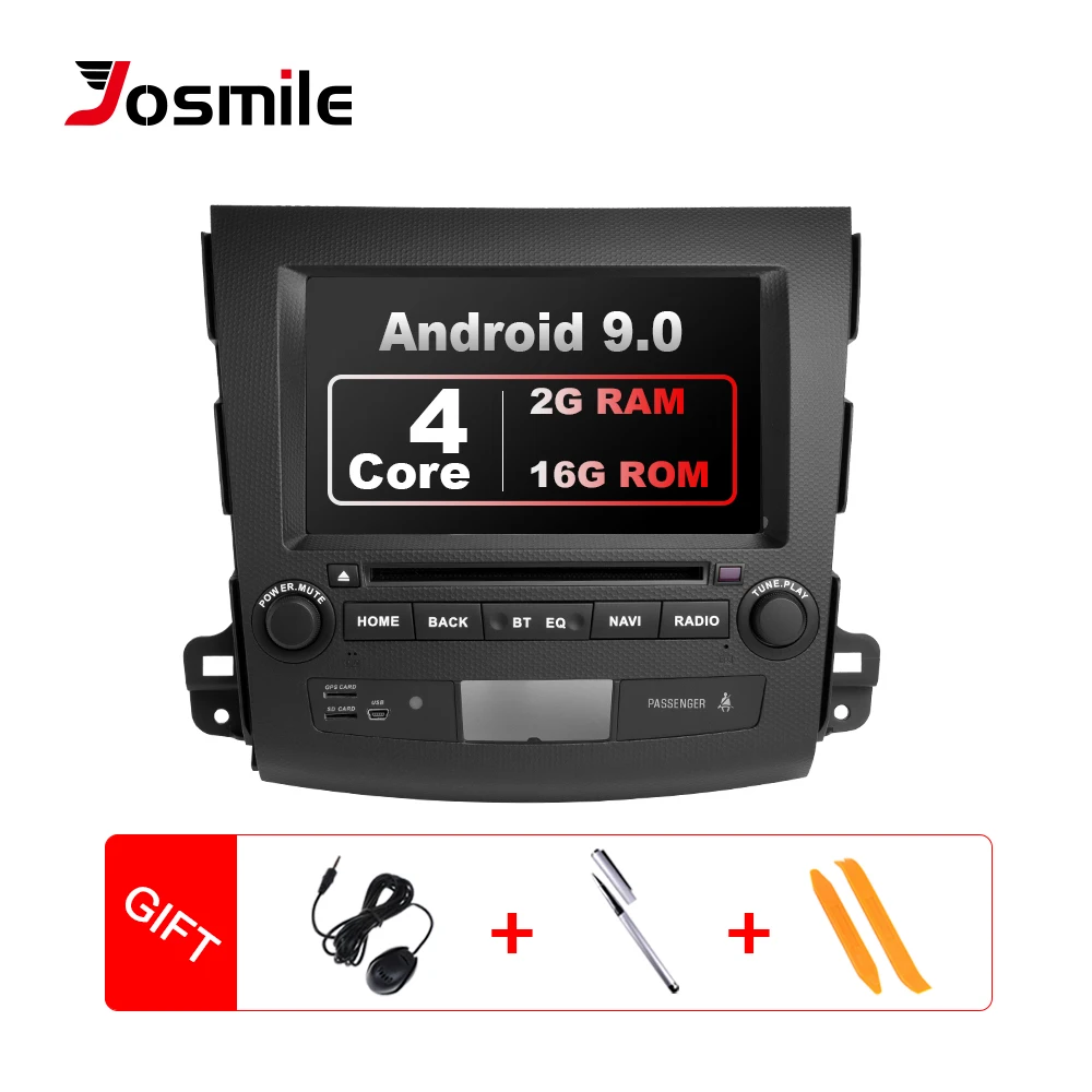 Josmile 2 Din Android 9 0 Автомобильный DVD плеер для Mitsubishi Outlander 3 2007 2008 2009 2010 2011 Аудио Стерео