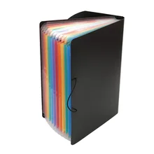 13 карманов, расширяющаяся папка для файлов, А4, расширяемый портативный органайзер для файлов, многоцветная подставка, пластиковый бизнес-органайзер для файлов, коробка