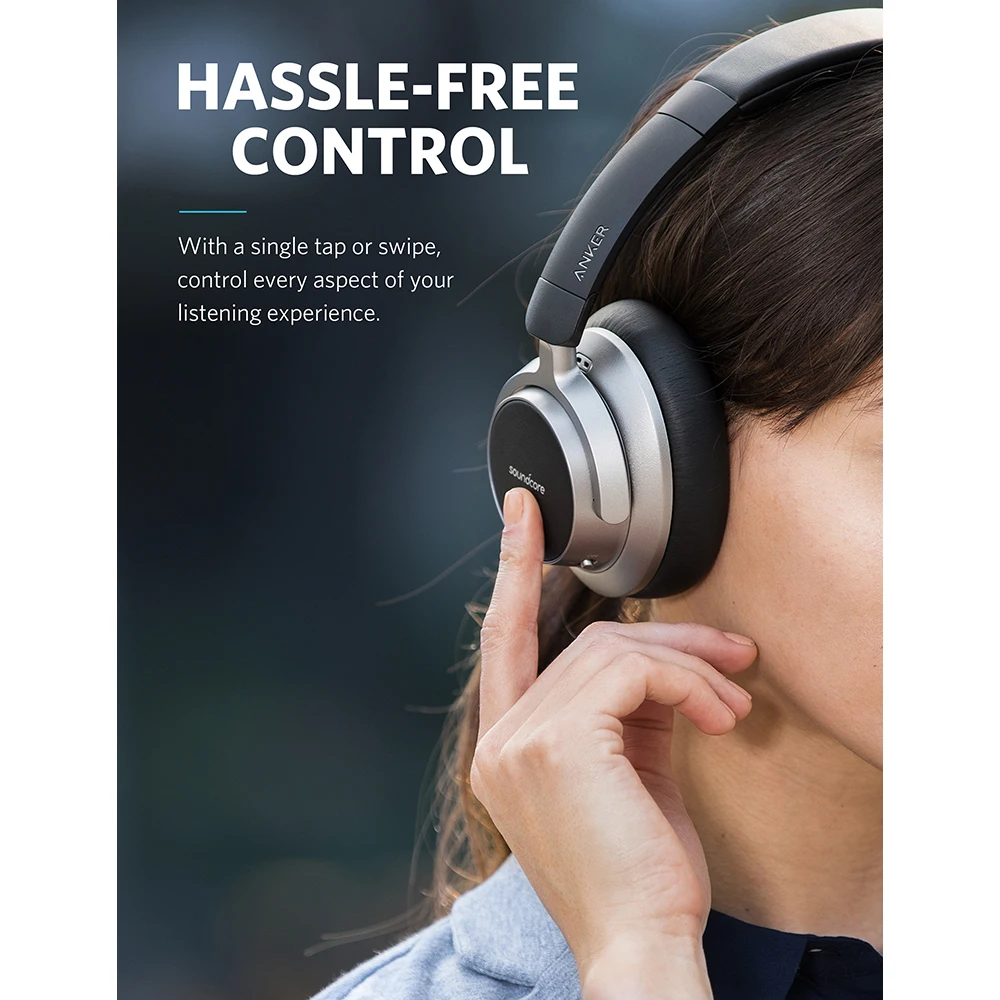 Anker Soundcore Space NC Wireless Noise Cancelling Headphones with Touch Control 20-Hour Playtime Foldable Design