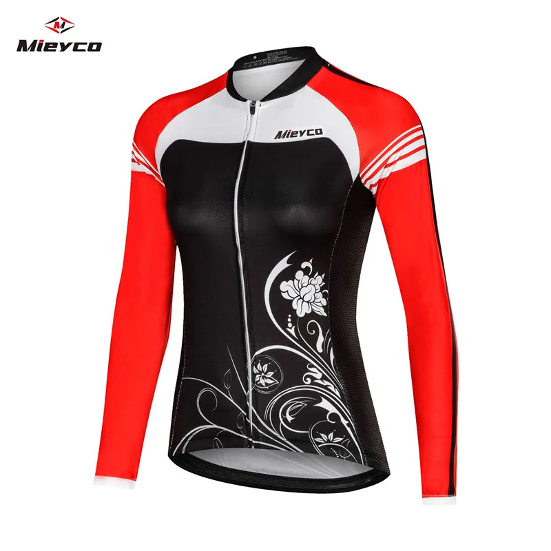 MIEYCO одежда для велоспорта из Джерси Женская одежда длинный рукав юбка для велосипеда одежда Быстросохнущий велосипед Джерси весна осень - Цвет: 3