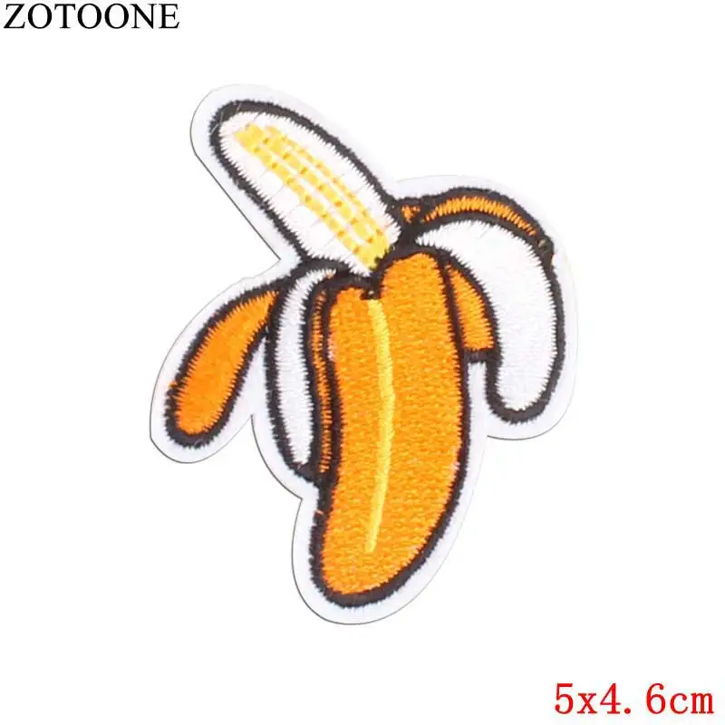 ZOTOONE утюжок на фруктовом питании патчи Аппликации для одежды для девочек аппликация вышитая авокадо ананас патч для рюкзака DIY E - Цвет: PE0477CT