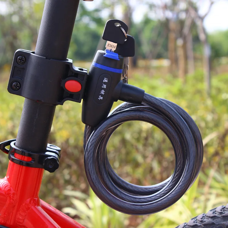 

2018 Free shipping 1PC High Quality Lenght=100cm Steel Wire Rope Bicycle Lock & Bike Lock Cable For Mountain Bike TONYON Lock