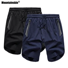 Mountainskin Лето Для мужчин повседневные снимки прямые однотонные пляжные шорты мужские модная спортивная одежда классные Для мужчин s брендовая одежда ЕС Размеры SA647