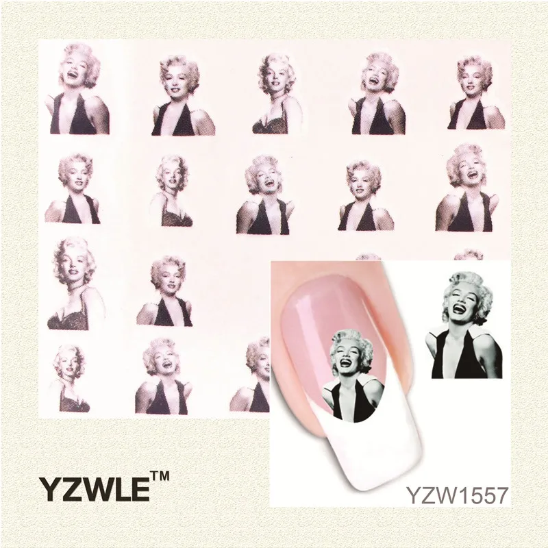 YZWLE 1 Шт. Fashion Girl Дизайн Новое Прибытие Переброски Вод Nail Art Наклейки Наклейка |