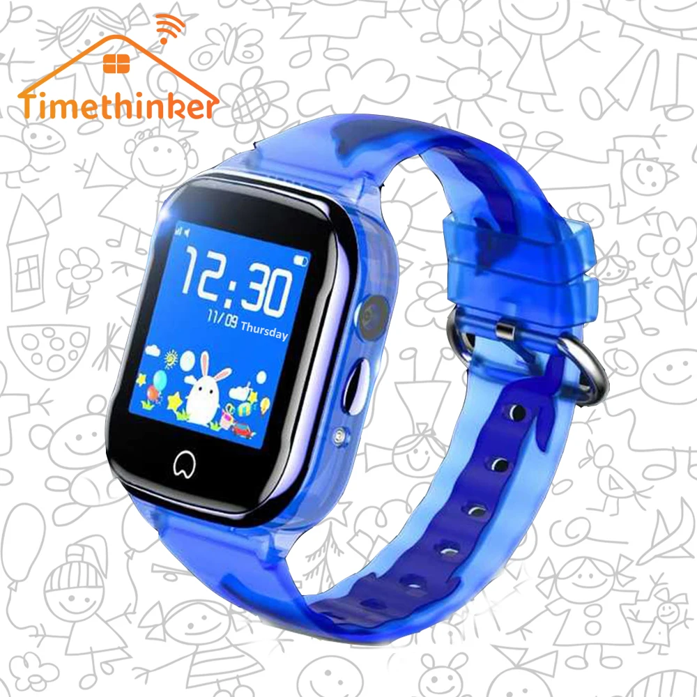 

Timethinker Smart Watch For Kids with Camera SOS Call SIM Card LBS Location IP67 Waterproof Kids Baby Smartwatch For IOS Android