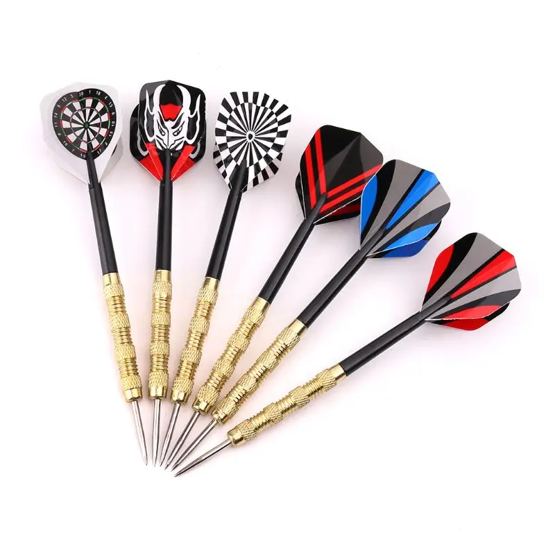 18pcs 14g Professional Plated Copper Dart Nice Flight Steel Tip Darts 6