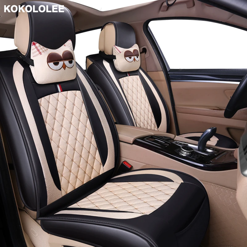 

kokololee Cartoon car seat cover For hyundai solaris tucson 2017 creta getz i30 i20 accent ix35 accessories covers for vehicle