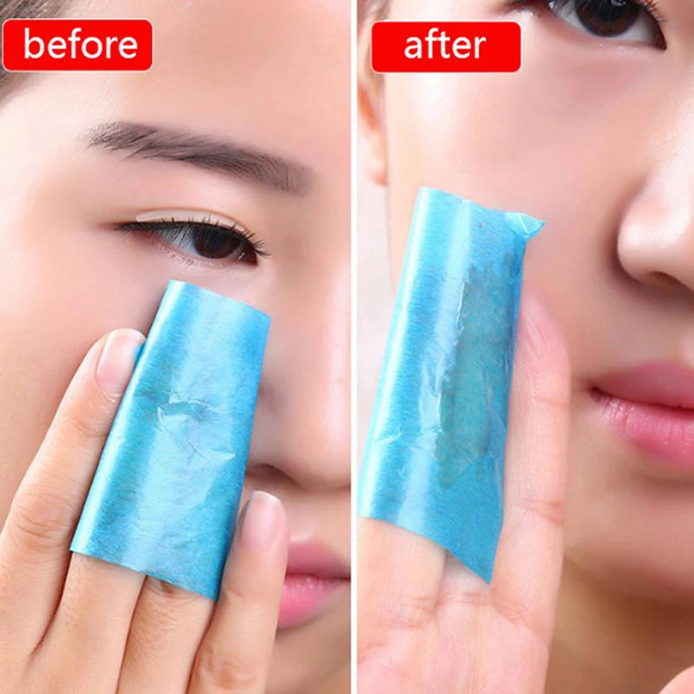 100pcs/bag Chamomile Grapefruit Blue Facil Blotting Oil Sheets Paper Oil Control Cleaning Face Absorbent Paper Makeup Tools