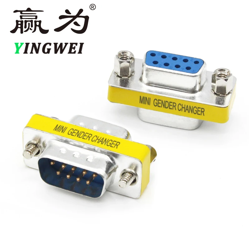 

RS232 9 Pin Female / Female Mini Gender Changer Adapter DB9 Serial M-F M-M F-F Extender Connector Converter Coupler Series Port