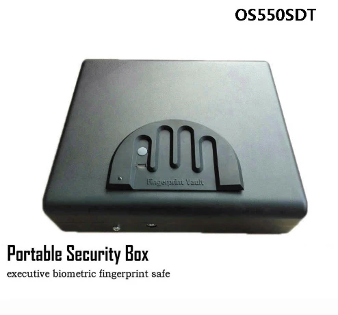 

Portable Security Gun Box Fingerprint & Key Lock 2 in 1 Safes For Money Valuables Jewelry Pistol Storage Car Safety Box OS550SDT