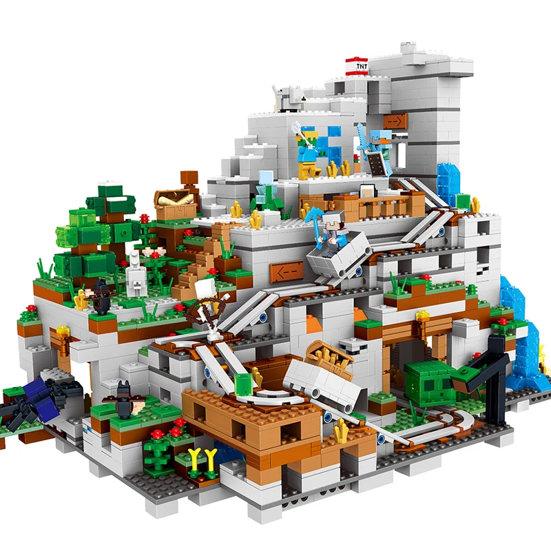 2052 шт. мой мир пещера горного управления совместимые Legoinglys Minecrafted фигурки город