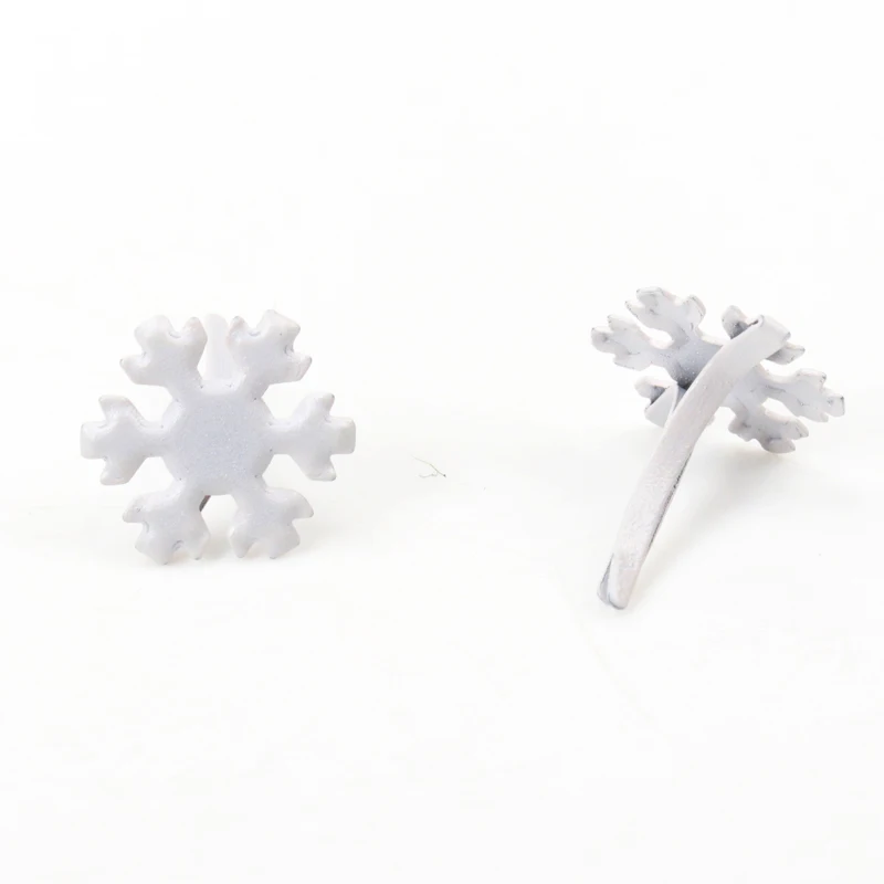 Metal Brads 50PCs 12x14mm White Sonwflake Scrapbooking Embellishment Fastener For shoes Decoration metal brads