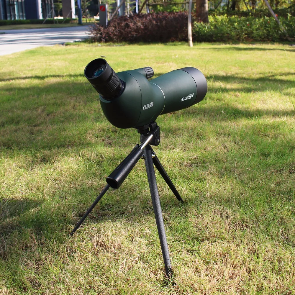 SVBONY 20-60x60 Spotting Scope Zoom Prism Glass Waterproof Spotting Scope Birdwatching Monocular Telescope+Tripod F9308 outdoor 20 60x60 zoom monocular telescope spotting scope optical lens with tripod carrying bag for birdwatching hunting dp006