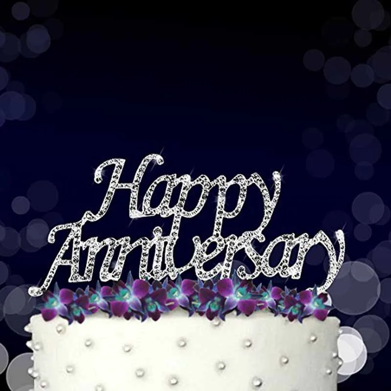 Happy Anniversary Cake Topper For 10th 20th 25th 30th 36th 40th