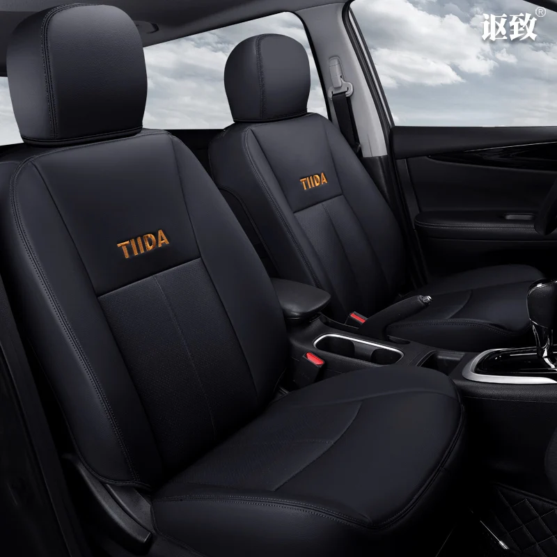 

New 6D Car Seat Cove special Customization,Tailored Seat Cushion,Senior Leather,Car pad,For Nissan TIIDA Car-Styling