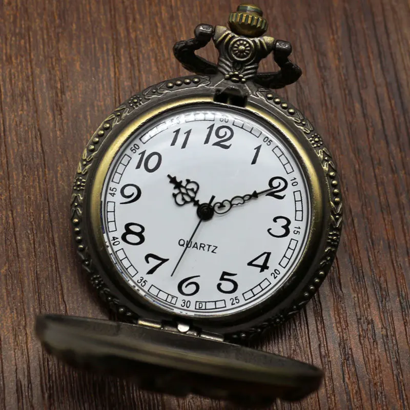 Карманные часы Relogio De Bolso Bronze Horse полые кварцевые карманные часы ожерелье кулон Wo для мужчин s подарки P907C