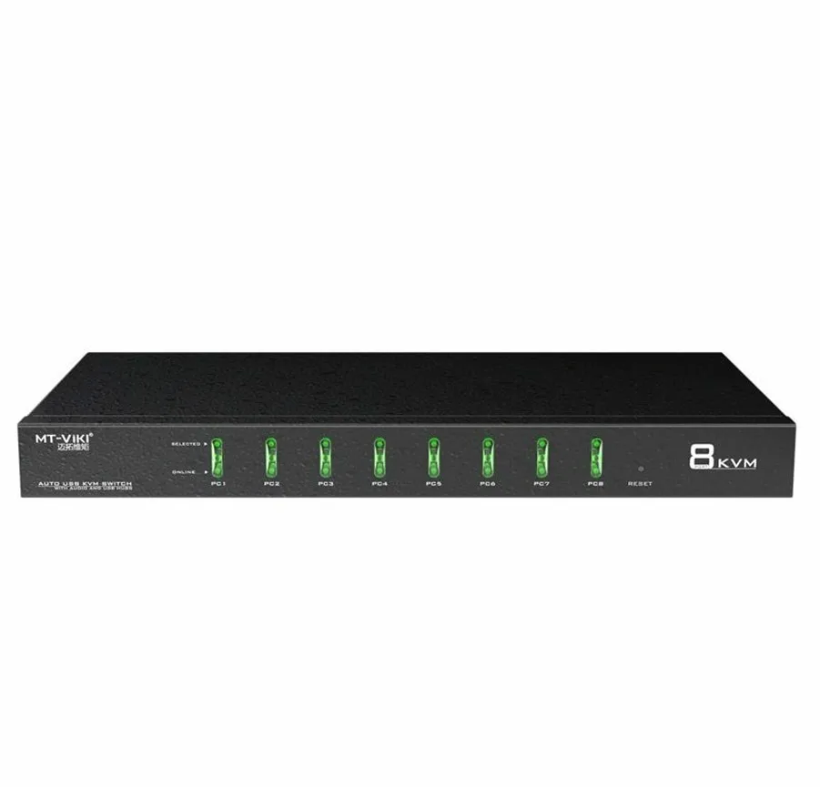 

MT-VIKI 8 Port USB KVM Switch with Audio Stero with USB HUB control 8 computers with KVM cable 8 in 1 out MT-0801VK