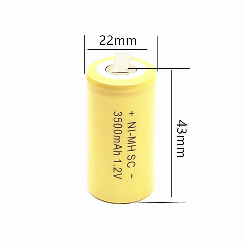 recarregável 3500mah sc sub c ni-mh pilha