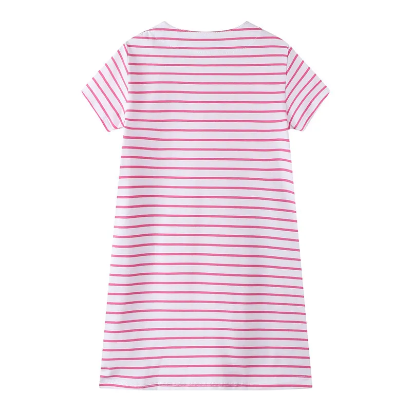 Fashion Baby Girls Dresses Summer Kids Embroidered Animal Dress Children Short Sleeve Vestidos Girls Cotton Dress Beach Clothes (8)