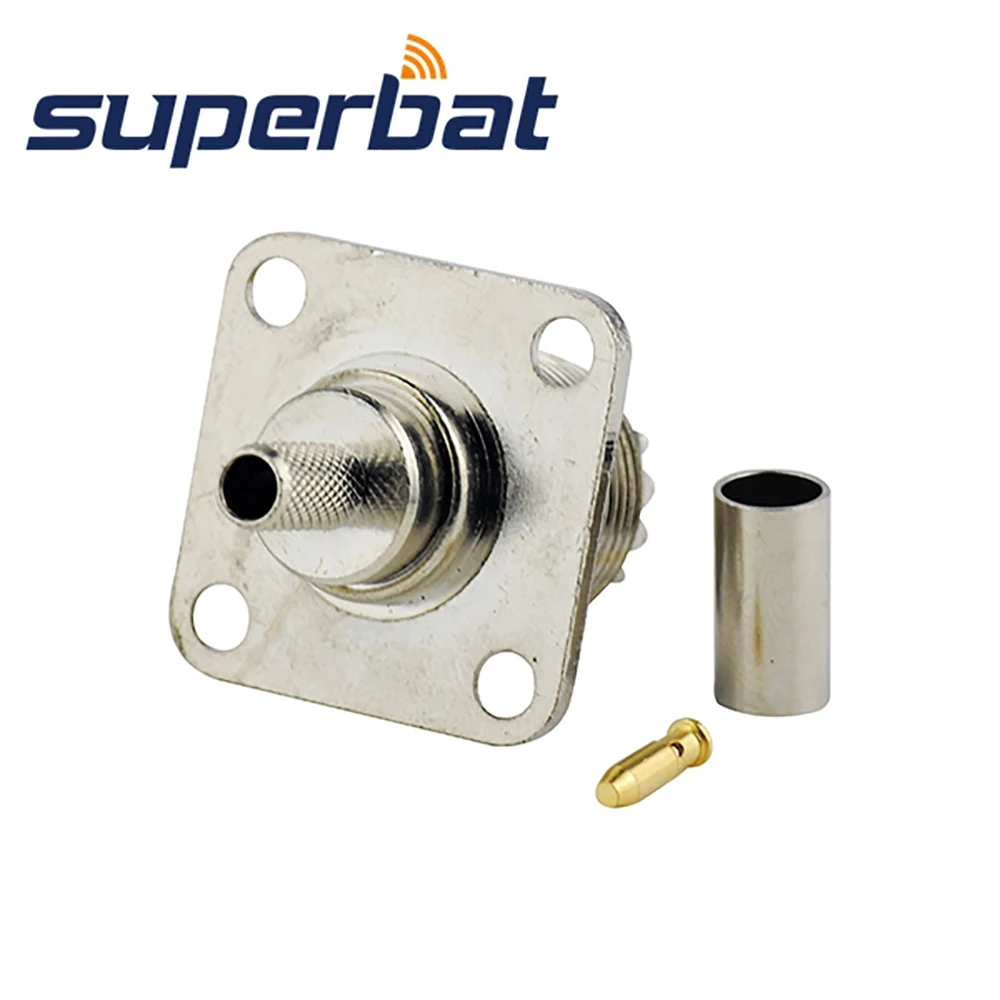 

Superbat UHF Jack SO239 Female panel mount connector crimp for RG58 LMR195 RG400 RG142 cable