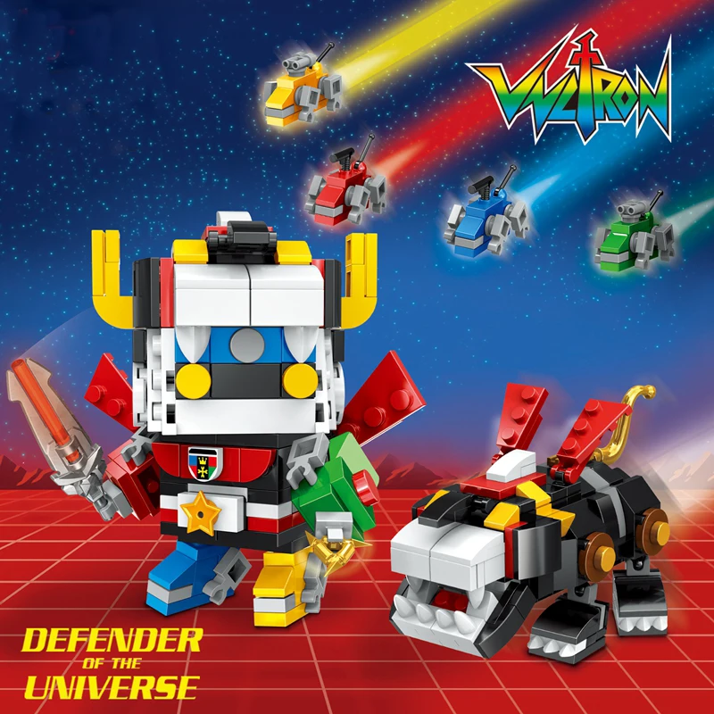 

Legoinglys 455pcs Super Heroes The God of War King Kong Voltron Team Godmars Movie Series Building Blocks Toys For Children