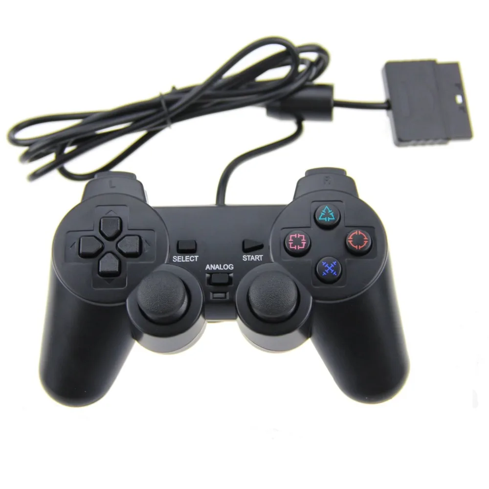 Совершенно новый проводной геймпад для PS2 PS1 с двойным вибрационным джойстиком