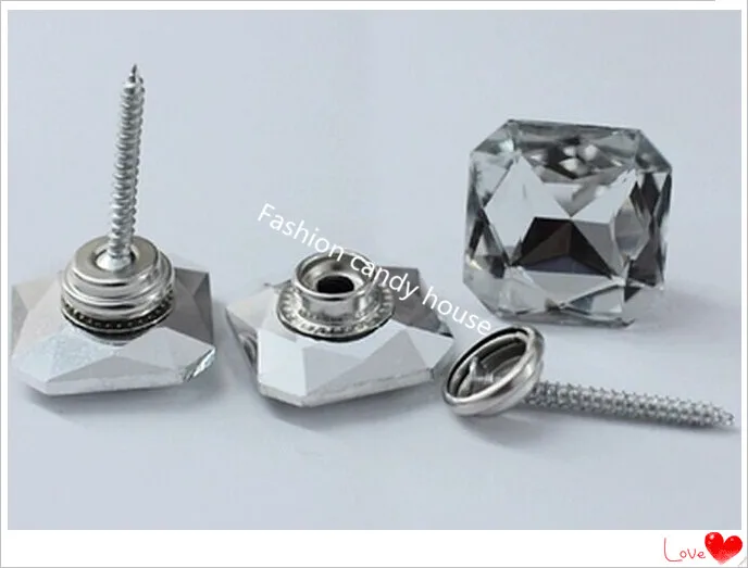 

Furniture Accessories Soft-wrapped Crystal Button Letter Button Furniture decorative buttons 18mm