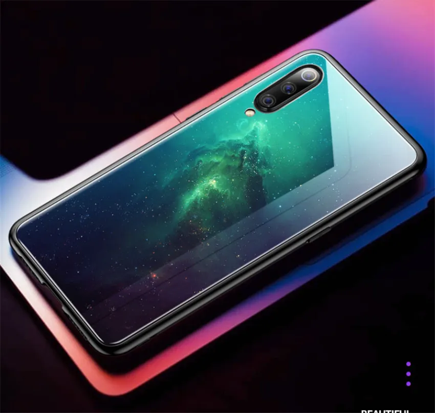 Aixuan Glass Case For Xiaomi mi 9Mi9 ExplorerXiaomi mi 9 SE Case painted Tempered Glass Silicon Protective full Cover Cases (3)