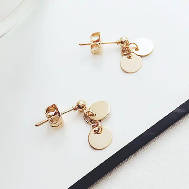 Новые простые маленькие круглые золотые серьги для женщин 4ED168|earrings earring|earrings