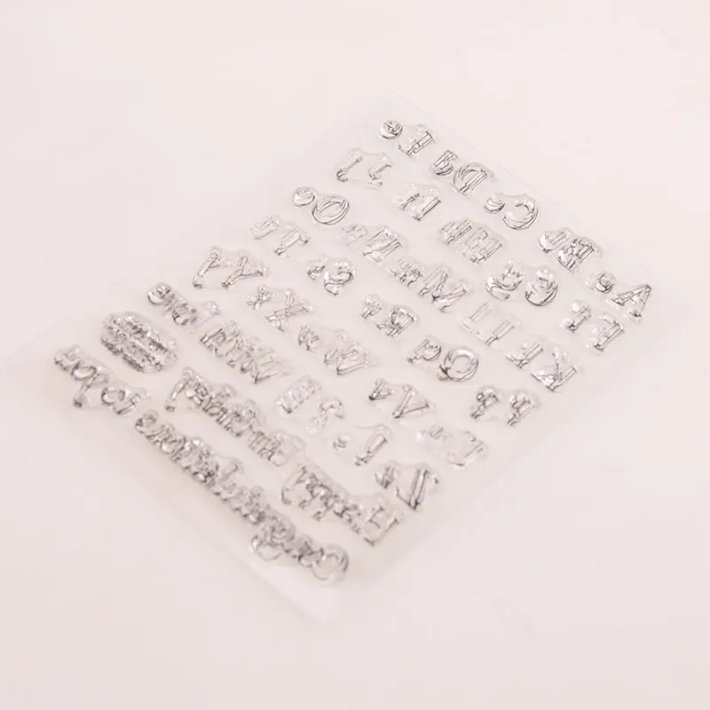 Буквы алфавита день рождения прозрачный силиконовый штамп для печати DIY Скрапбукинг Фотоальбом декоративный прозрачный штамп