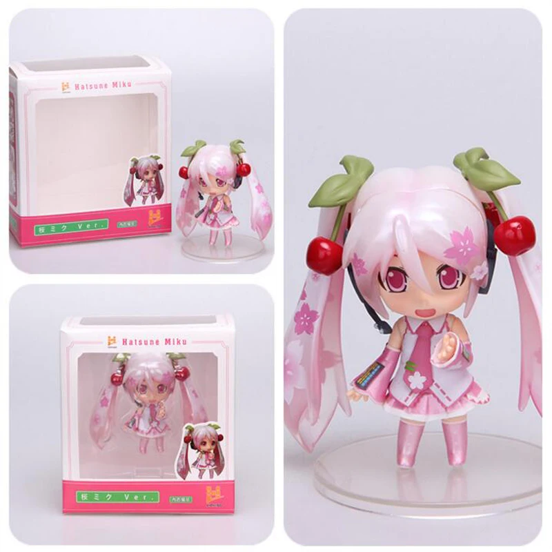 

10CM Japanese Anime figure Miku Hatsune Brinquedos Juguetes PVC Action Figure Collectible Model 4 styles Y6203