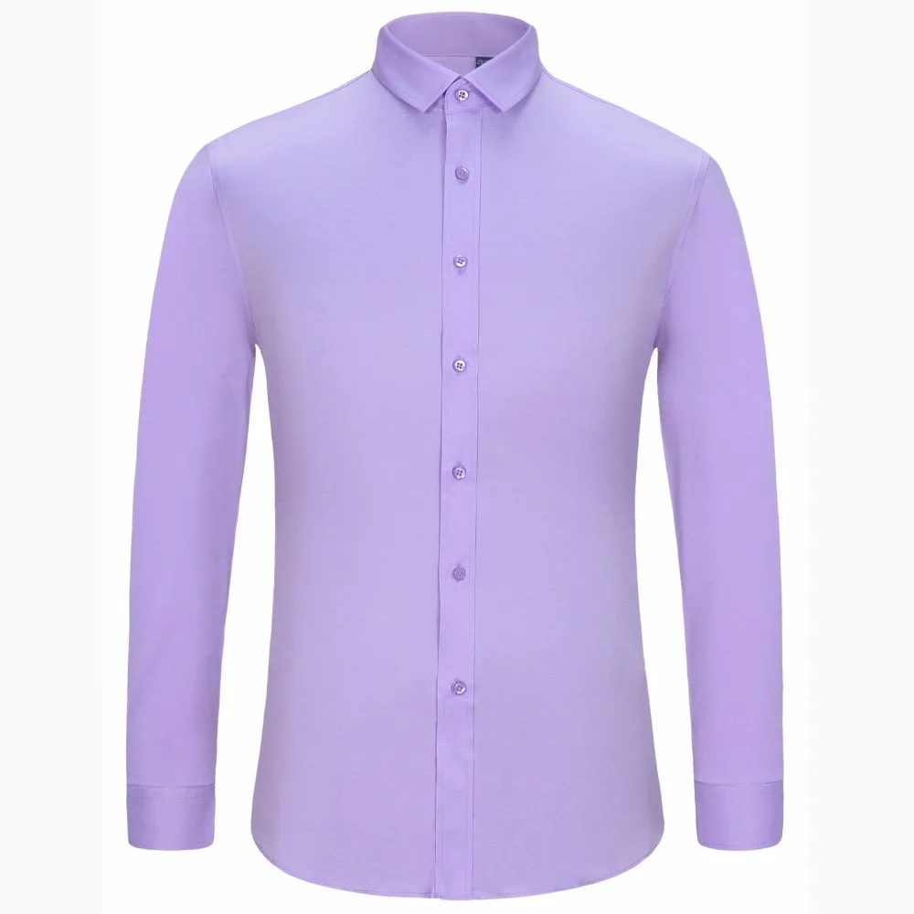 Alimens& Gentle Мужская рубашка из бамбукового волокна, легкая в уходе, не железная, с длинным рукавом размера плюс 8XL 7XL 6XL цвет белый, черный, красный, фиолетовый