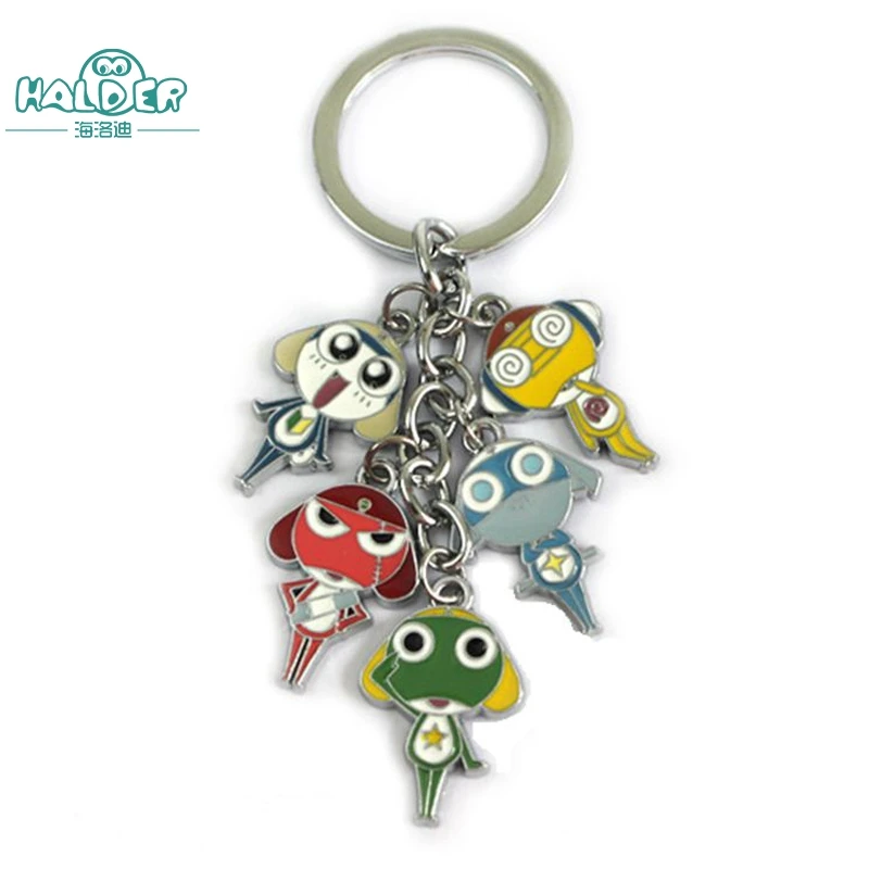 

Halder Keroro Gunsou Metal Zinc Alloy Key Chains Tamama Giroro Kururu Dororo Ninjas Cartoon Anime Pendants Accessories Trinkets