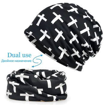 Summer dual-use cotton cross-style fashion beanies 1
