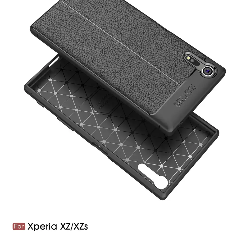 Чехол из искусственной кожи углеродного волокна для Sony Xperia XZ F8332/ XZS G8232 чехол