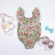 Newborn Infant Baby Girl Bodysuit Floral Summer Romper Jumpsuit Outfits Sunsuit