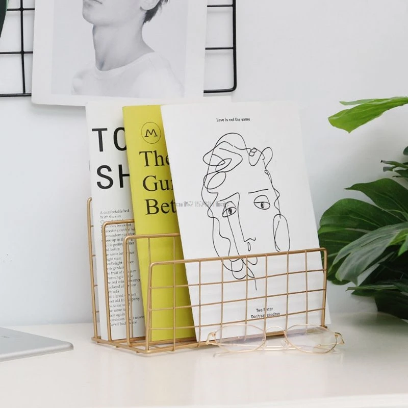 جديد شبكة المطاوع الحديد سطح المكتب تخزين مجلة الرف ملف حامل مُنظِم