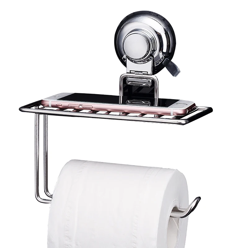 Ambrosya/® Acciaio inossidabile Spazzolato Porta carta da bagno Porta carta igienica Porta rotolo Carta igienica WC Porta carta igienica esclusivo in acciaio inossidabile