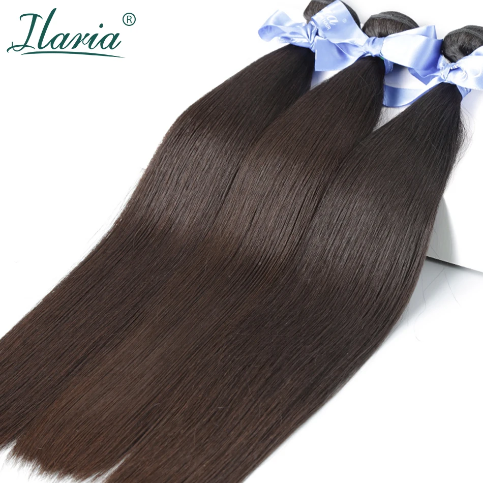 

ILARIA HAIR Straight Malaysian Human Hair Bundle 1Pc Mink Quality 100% Malaysian Virgin Hair Weaves Hair Extension Natural Color