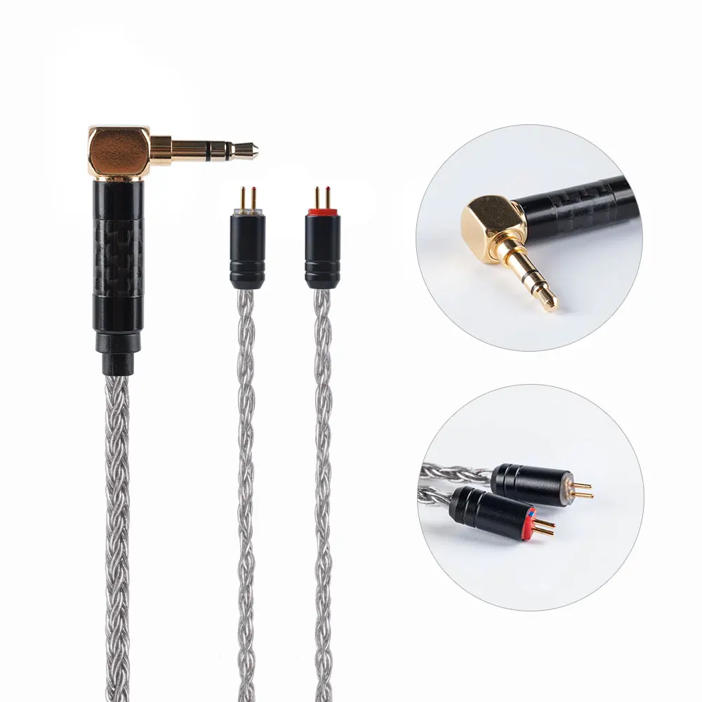 HiFiHear 16 Core Silver Plated Copper Cable 2.5/3.5mm Balanced Cable With MMCX/2PIN/QDC for BLON BL-01 BL-03 KZ ZSX ASX EDX DQ6
