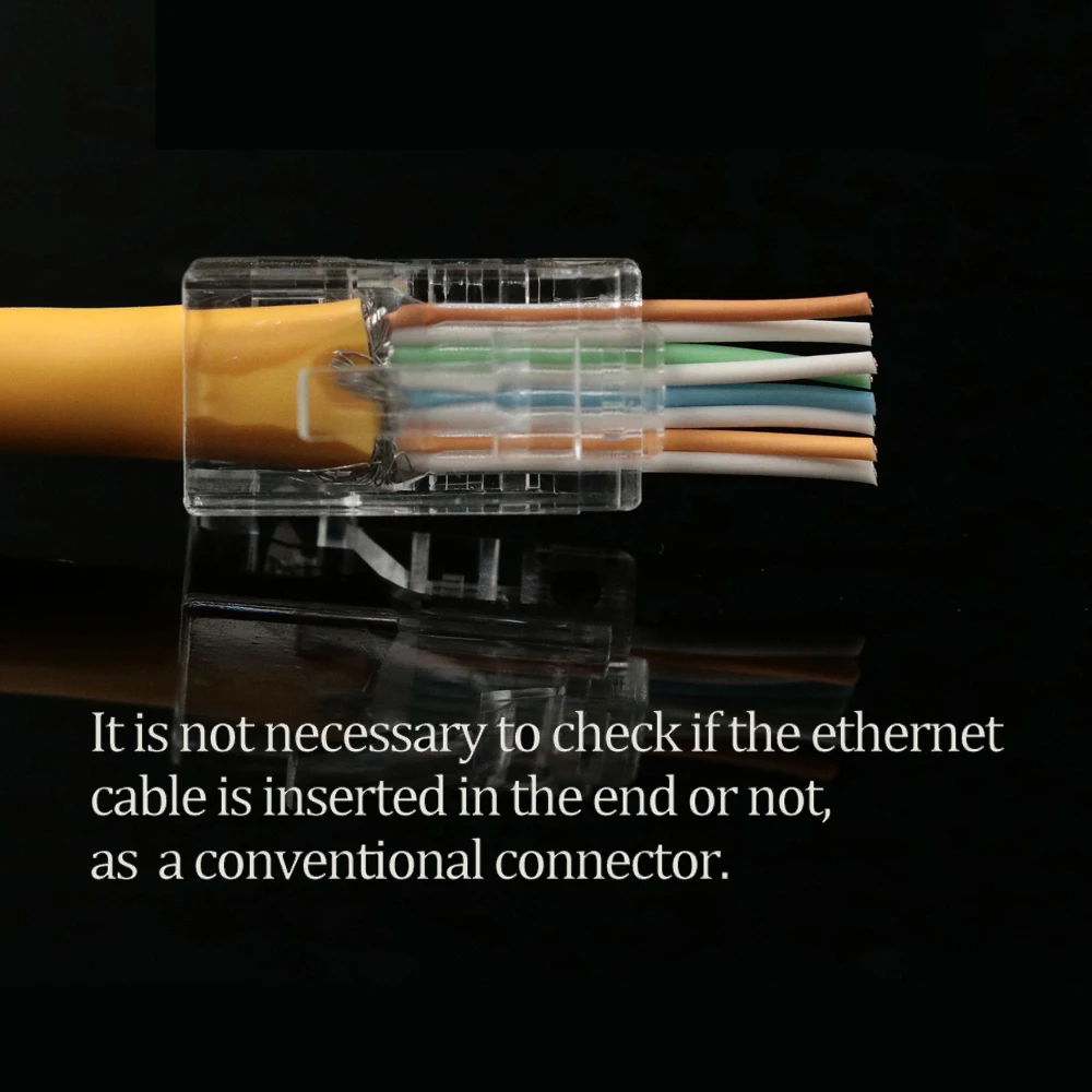 Xintylink Rj45 Conector Cat6 50u 6u Cabo Ethernet Rg45 Plug Cat5e Utp 8p8c rj 45 Cat Rede Modular Lan Jack Cat5 Keystone - Imagem 4