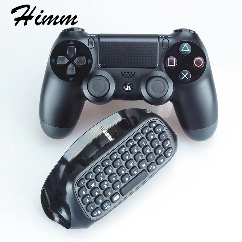 3.5mm Plug Black Mini Wireless Chatpad Message Keyboard for PS4 Controller