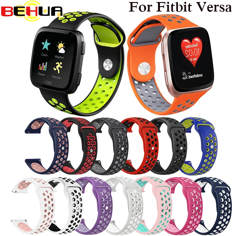 

Silicone Breathable Watchband Wrist Band Strap for Fitbit Versa Smart Watch Colorful Replacement Bracelet Strap belt for fitbit