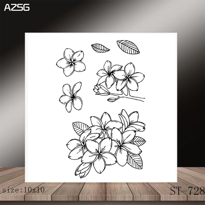 Штампы и штампы AZSG с цветами листьями для скрапбукинга | Дом сад