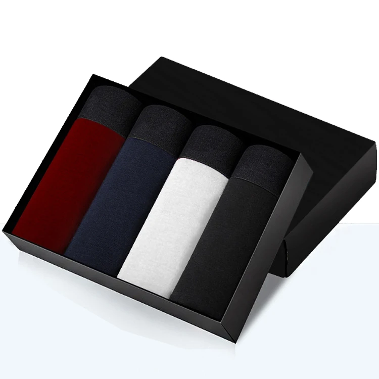 

4Pcs/Lot 2019 New Upgrade Boxer Mens Underwear Cotton Man Big Short Breathable Solid Flexible Shorts Boxer Pure Color Underpants