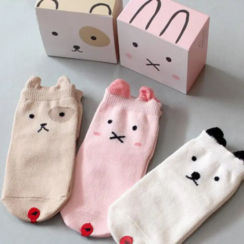 

Infant Sweet Baby Girls Boys Kids Socks Warm Soft Cotton Animal Pattern Anti-Slip Winter Socks New